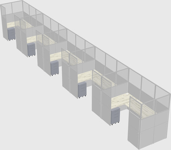 U-shaped cubicle