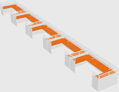 U-shaped cubicle