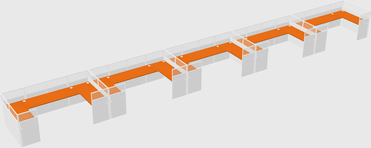 U-shaped cubicle