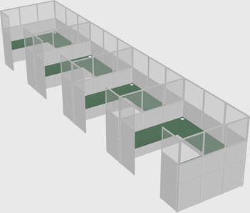 U-shaped cubicle