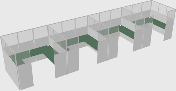 U-shaped cubicle