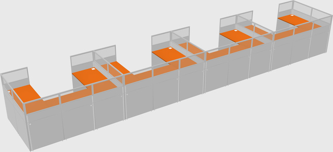 Cabine en u
