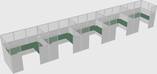 U-shaped cubicle