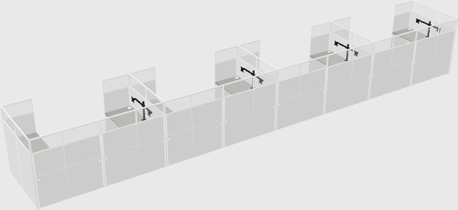 U-shaped cubicle