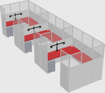U-shaped cubicle
