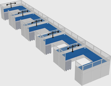 U-shaped cubicle