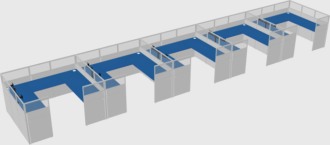 U-shaped cubicle