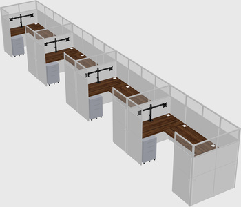U-shaped cubicle