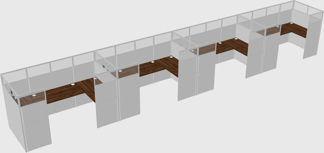 U-shaped cubicle