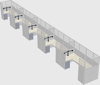 U-shaped cubicle