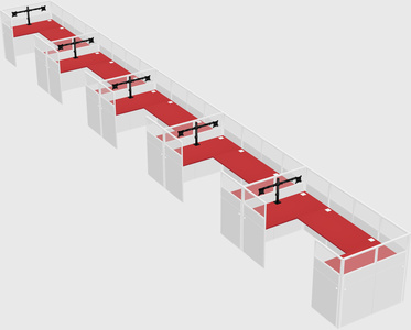 U-shaped cubicle