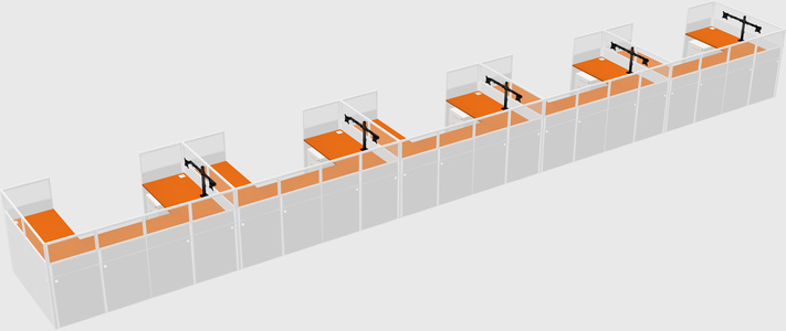 Cabine en u