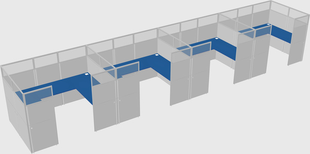U-shaped cubicle