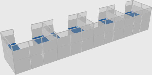 U-shaped cubicle