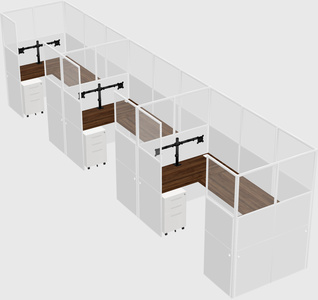 U-shaped cubicle