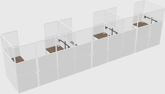 U-shaped cubicle
