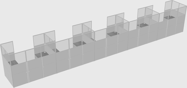 U-shaped cubicle