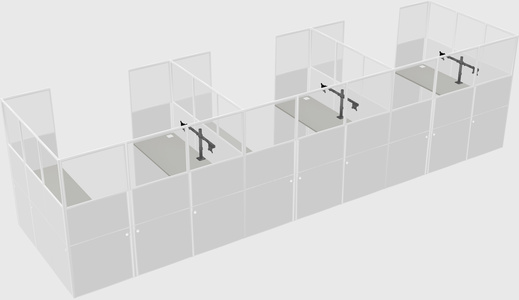 U-shaped cubicle