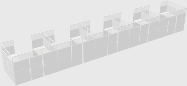 U-shaped cubicle