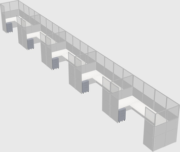 U-shaped cubicle