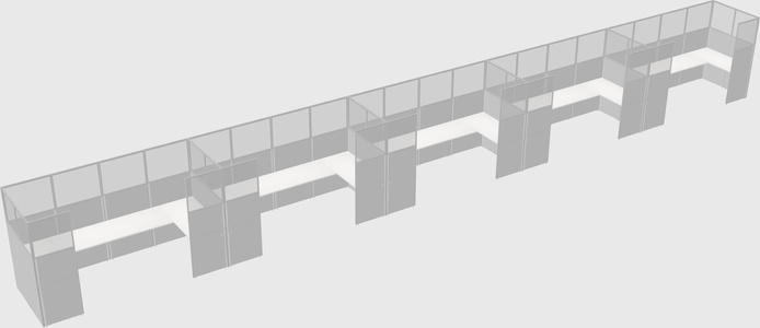 U-shaped cubicle