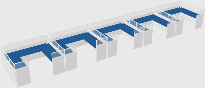 U-shaped cubicle