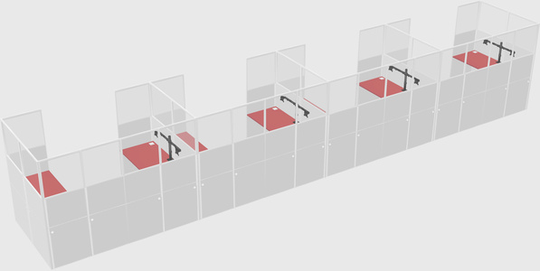 U-shaped cubicle