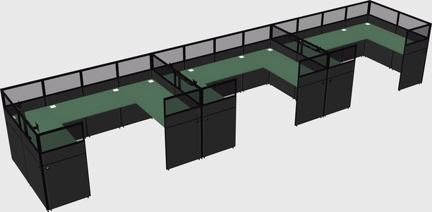 U-shaped cubicle
