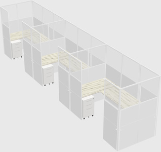 U-shaped cubicle