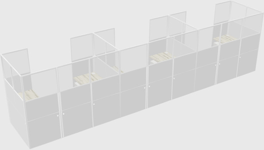 U-shaped cubicle
