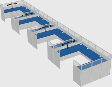 U-shaped cubicle