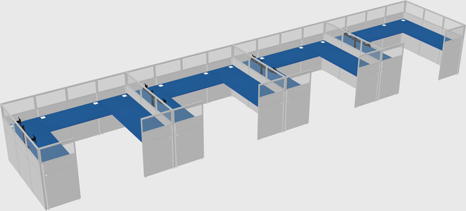 U-shaped cubicle