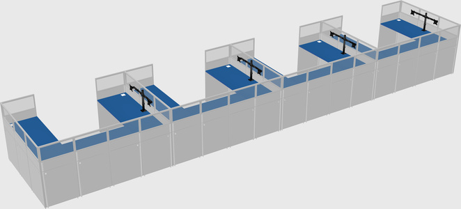 U-shaped cubicle
