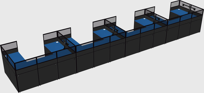 Cabine en u