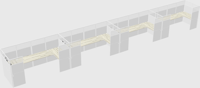 U-shaped cubicle
