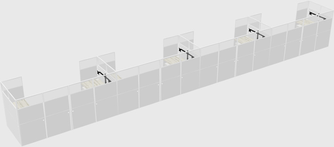 U-shaped cubicle