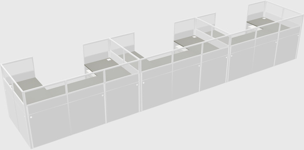 U-shaped cubicle