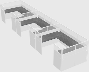 U-shaped cubicle