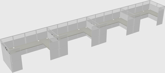 U-shaped cubicle