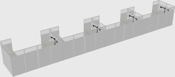 U-shaped cubicle
