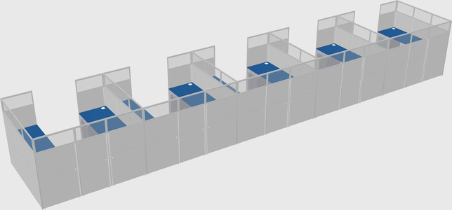 Cabine en u
