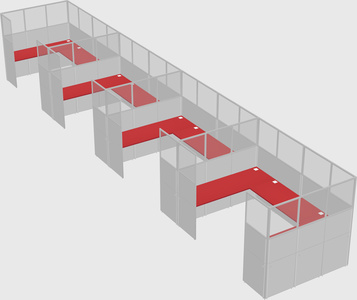 U-shaped cubicle