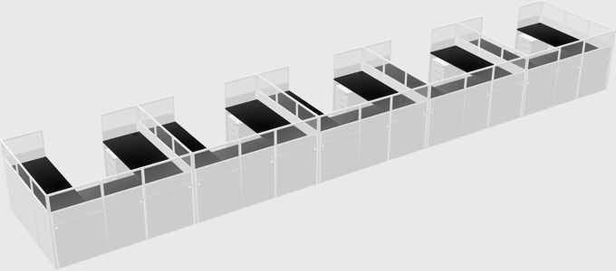 Cabine en u