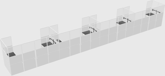 U-shaped cubicle