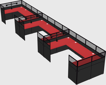 U-shaped cubicle