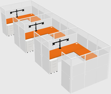 U-shaped cubicle