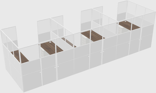 U-shaped cubicle