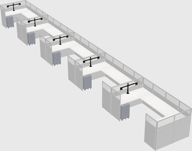U-shaped cubicle