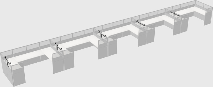 U-shaped cubicle