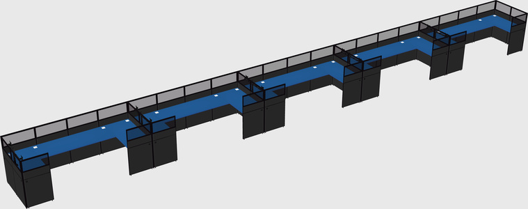 U-shaped cubicle